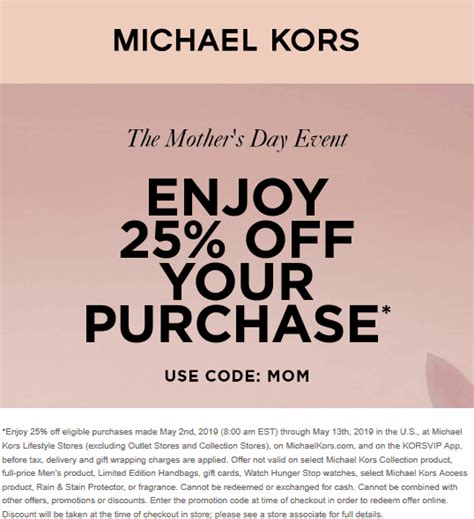 michael kors code number - Michael Kors promo code honey.